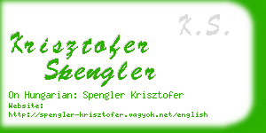 krisztofer spengler business card